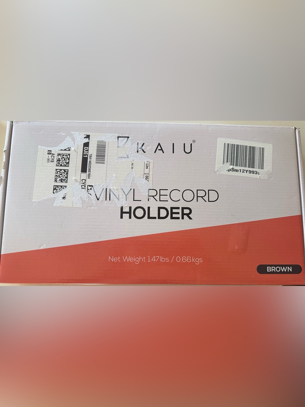 Vinyl Record Holder in Brown by Kaiu NWT